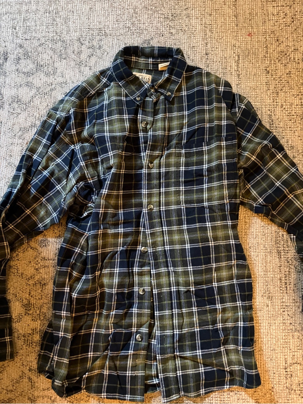 RedHead Men's Olive & Navy Plaid Button-Down Shirt
